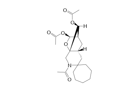3-Acetyl-9,11-diacetoxyspiro[3-aza-10-oxatricyclo[6.2.1.0(1,6)]undecane-4,1'-cycloheptane]