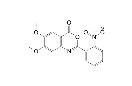 4H-3,1-benzoxazin-4-one, 6,7-dimethoxy-2-(2-nitrophenyl)-