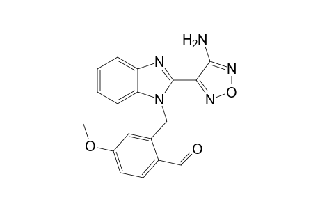 2-{[2-(4-amino-1,2,5-oxadiazol-3-yl)-1H-1,3-benzodiazol-1-yl]methyl}-4-methoxybenzaldehyde