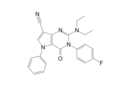 7-Cyano-2-diethylamino-3-(4-fluorophenyl)-5-phenyl-3H-pyrrolo[3,2-d]pyrimidine-4(5H)-one