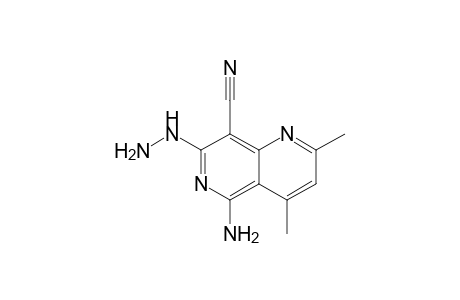 5-Amino-8-cyano-7-hydrazino-2,4-dimethyl-1,6-naphthyridine