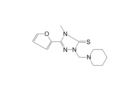 4H-1,2,4-Triazole-3(2H)-thione, 5-(2-furyl)-4-methyl-2-(1-piperidylmethyl)-