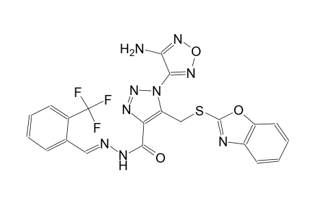1-(4-amino-1,2,5-oxadiazol-3-yl)-5-[(1,3-benzoxazol-2-ylsulfanyl)methyl]-N'-{(E)-[2-(trifluoromethyl)phenyl]methylidene}-1H-1,2,3-triazole-4-carbohydrazide