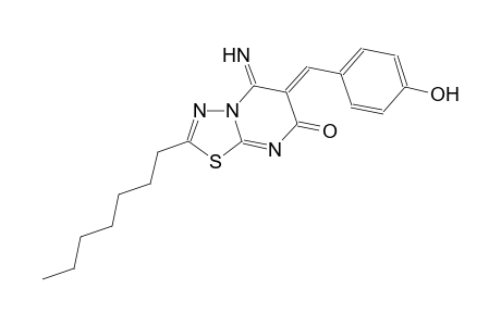 7H-[1,3,4]thiadiazolo[3,2-a]pyrimidin-7-one, 2-heptyl-5,6-dihydro-6-[(4-hydroxyphenyl)methylene]-5-imino-, (6Z)-