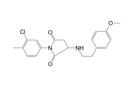 1-(3-chloro-4-methylphenyl)-3-{[2-(4-methoxyphenyl)ethyl]amino}-2,5-pyrrolidinedione