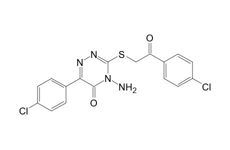 4-Amino-6-p-chlorophenyl-3-(2-p-chlorophenyl-2-oxo-ethylsulfanyl)-4H-[1,2,4]-triazin-5-one