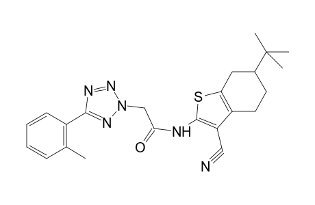 N-(6-tert-butyl-3-cyano-4,5,6,7-tetrahydro-1-benzothiophen-2-yl)-2-[5-(2-methylphenyl)-1,2,3,4-tetrazol-2-yl]ethanamide
