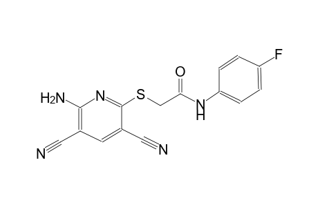 2-[(6-amino-3,5-dicyano-2-pyridinyl)sulfanyl]-N-(4-fluorophenyl)acetamide