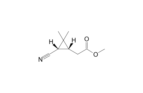 Methyl (1R,3S) 2,2-dimethyl-3-cyanocyclopropane-acetate