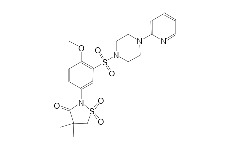 3-isothiazolidinone, 2-[4-methoxy-3-[[4-(2-pyridinyl)-1-piperazinyl]sulfonyl]phenyl]-4,4-dimethyl-, 1,1-dioxide