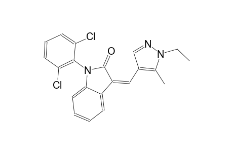 (3Z)-1-(2,6-dichlorophenyl)-3-[(1-ethyl-5-methyl-1H-pyrazol-4-yl)methylene]-1,3-dihydro-2H-indol-2-one