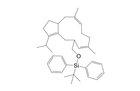 2-{(t-Butyl)diphenylsilyloxy]methyl}-12-isopropyl-4,8-dimethylbicyclo[9.3.0]tetradeca-3,7,11-triene