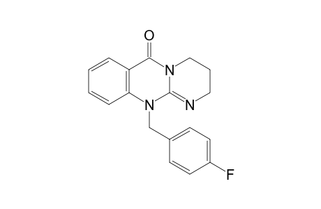 11-(p-fluorobenzyl)-2,3,4,11-tetrahydro-6H-pyrimido[2,1-b]quinazolin-6-one