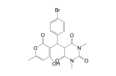 5-[(4-Bromophenyl)(4-hydroxy-6-methyl-2-oxo-2H-pyran-3-yl)methyl]-1,3-dimethylpyrimidine-2,4,6(1H,3H,5H)-trione