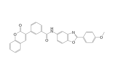 N-[2-(4-methoxyphenyl)-1,3-benzoxazol-5-yl]-3-(2-oxo-2H-chromen-3-yl)benzamide