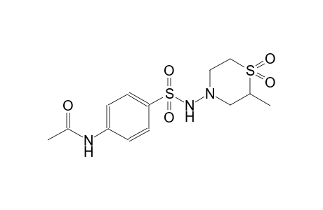 N-(4-{[(2-methyl-1,1-dioxido-4-thiomorpholinyl)amino]sulfonyl}phenyl)acetamide
