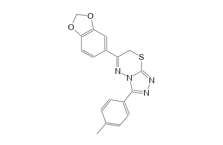 6-(1,3-benzodioxol-5-yl)-3-(4-methylphenyl)-7H-[1,2,4]triazolo[3,4-b][1,3,4]thiadiazine