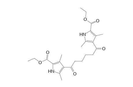 4-[6-(5-carbethoxy-2,4-dimethyl-1H-pyrrol-3-yl)-6-keto-hexanoyl]-3,5-dimethyl-1H-pyrrole-2-carboxylic acid ethyl ester