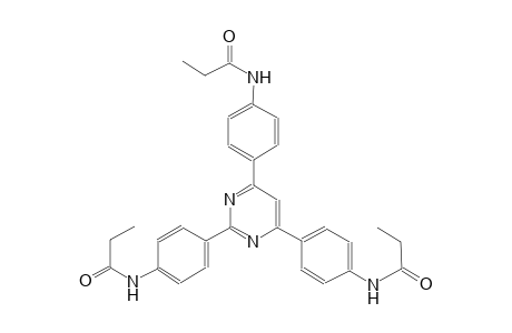 propanamide, N-[4-[2,6-bis[4-[(1-oxopropyl)amino]phenyl]-4-pyrimidinyl]phenyl]-