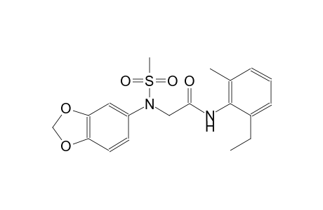 2-[1,3-benzodioxol-5-yl(methylsulfonyl)amino]-N-(2-ethyl-6-methylphenyl)acetamide