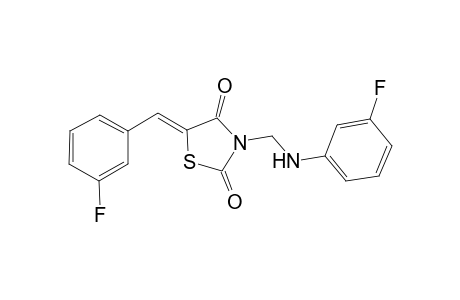 3-[(3-fluoroanilino)methyl]-5-(3-fluorobenzylidene)-1,3-thiazolidine-2,4-dione