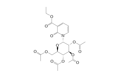 Ethyl 1-(2',3',4',6'-tetraacetyl-.beta.,D-glucopyranos-1'-yl)-1,2-dihydro-2-oxopyridine-3-carboxylate
