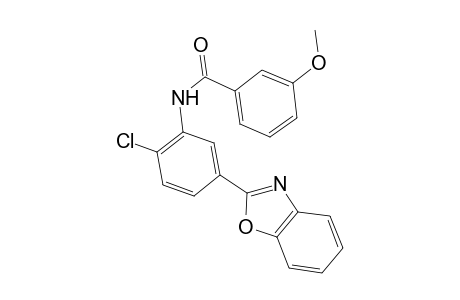 benzamide, N-[5-(2-benzoxazolyl)-2-chlorophenyl]-3-methoxy-