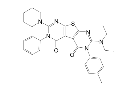 2-(Diethylamino)-3-(4-methylphenyl)-6-phenyl-7-(1-piperidinyl)thieno[2,3-d:5,4-d']dipyrimidine-4,5(3H,6H)-dione