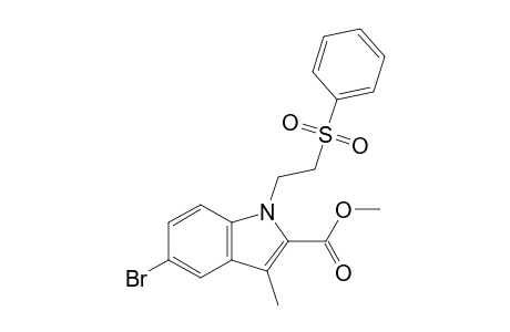 Methyl 5-bromo-3-methyl-1-(2-phenylsulfonylethyl)indole-2-carboxylate