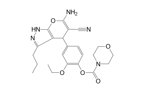 4-(6-Amino-5-cyano-3-propyl-1,4-dihydropyrano[2,3-c]pyrazol-4-yl)-2-ethoxyphenyl 4-morpholinecarboxylate