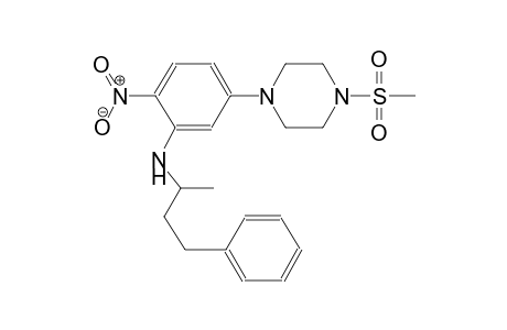 5-(4-Methylsulfonyl-1-piperazinyl)-2-nitro-N-(4-phenylbutan-2-yl)aniline