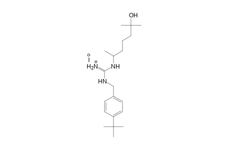 Guanidine, N-[[4-(1,1-dimethylethyl)phenyl]methyl]-N'-(5-hydroxy-1,5-dimethylhexyl)-, monohydriodide