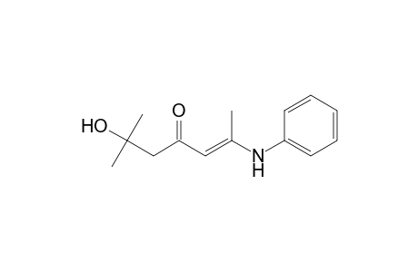 (2E)-2-anilino-6-hydroxy-6-methyl-2-hepten-4-one