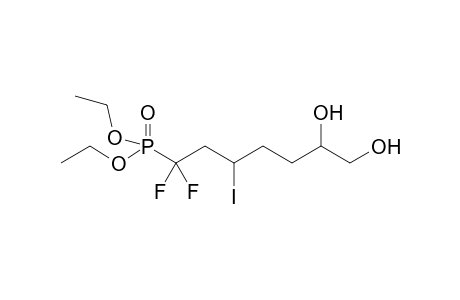 7-Diethoxyphosphoryl-7,7-bis(fluoranyl)-5-iodanyl-heptane-1,2-diol