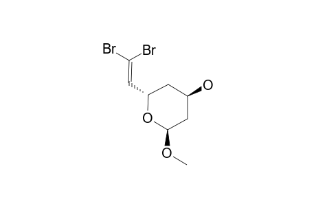 2-(S)-(2,2-DIBROMOVINYL)-6-(S)-METHOXYTETRAHYDROPYRAN-4-(R)-OL