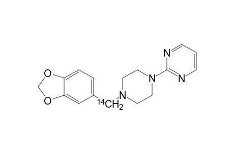 1-(2-Pyrimidyl)-4-(3,4-methylenedioxybenzyl-(14c))piperazine