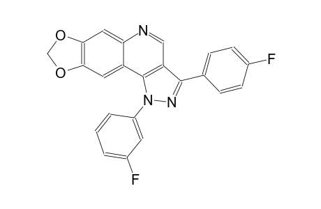 1-(3-fluorophenyl)-3-(4-fluorophenyl)-1H-[1,3]dioxolo[4,5-g]pyrazolo[4,3-c]quinoline