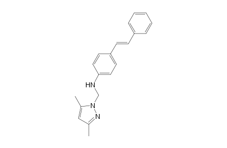 Benzenamine, 4-(2-phenylethenyl)-N-(3,5-dimethyl-1-pyrazolylmethyl)-