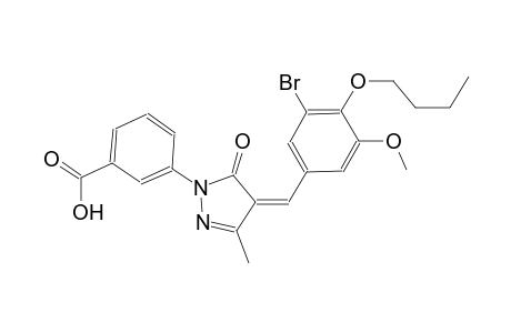 3-[(4Z)-4-(3-bromo-4-butoxy-5-methoxybenzylidene)-3-methyl-5-oxo-4,5-dihydro-1H-pyrazol-1-yl]benzoic acid
