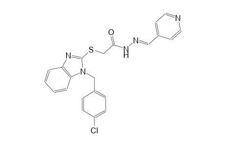 acetic acid, [[1-[(4-chlorophenyl)methyl]-1H-benzimidazol-2-yl]thio]-, 2-[(E)-4-pyridinylmethylidene]hydrazide