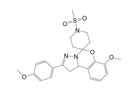 7-methoxy-2-(4-methoxyphenyl)-1'-(methylsulfonyl)-1,10b-dihydrospiro[benzo[e]pyrazolo[1,5-c][1,3]oxazine-5,4'-piperidine]