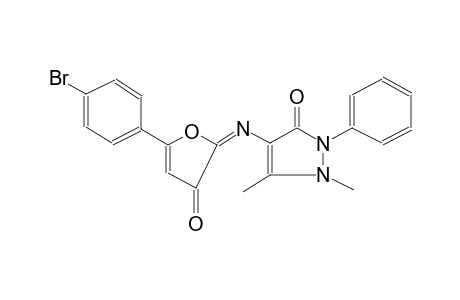 3H-pyrazol-3-one, 4-[[(2E)-5-(4-bromophenyl)-3-oxofuranylidene]amino]-1,2-dihydro-1,5-dimethyl-2-phenyl-