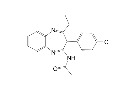 acetamide, N-[3-(4-chlorophenyl)-4-ethyl-3H-1,5-benzodiazepin-2-yl]-