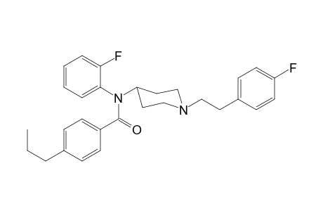 N-(2-Fluorophenyl)-N-(1-[2-(4-fluorophenyl)ethyl]piperidin-4-yl)-4-propylbenzamide