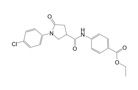 benzoic acid, 4-[[[1-(4-chlorophenyl)-5-oxo-3-pyrrolidinyl]carbonyl]amino]-, ethyl ester