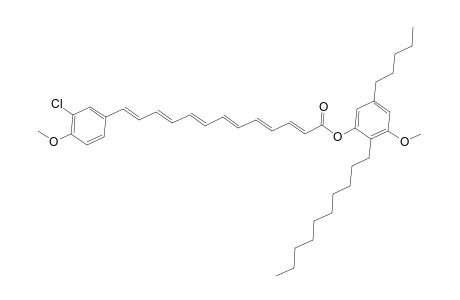 2,4,6,8,10,12-Tridecahexaenoic acid, 13-(3-chloro-4-methoxyphenyl)-, 2-decyl-3-methoxy-5-pentylphenyl ester
