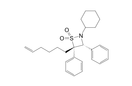 cis-2-Cyclohexyl-4-(5-hexenyl)-3,4-diphenyl-1,2-thiazetidine 1,1-dioxide