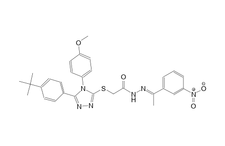 2-{[5-(4-tert-butylphenyl)-4-(4-methoxyphenyl)-4H-1,2,4-triazol-3-yl]sulfanyl}-N'-[(E)-1-(3-nitrophenyl)ethylidene]acetohydrazide