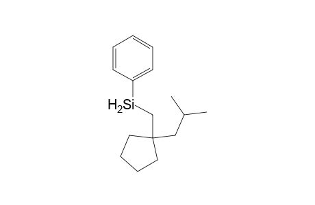 1-(2-Methylpropyl)-1-[(phenylsilyl)methyl]cyclopentane