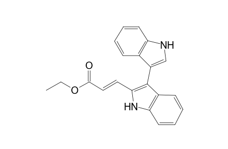 (E)-3-[3-(1H-indol-3-yl)-1H-indol-2-yl]-2-propenoic acid ethyl ester
